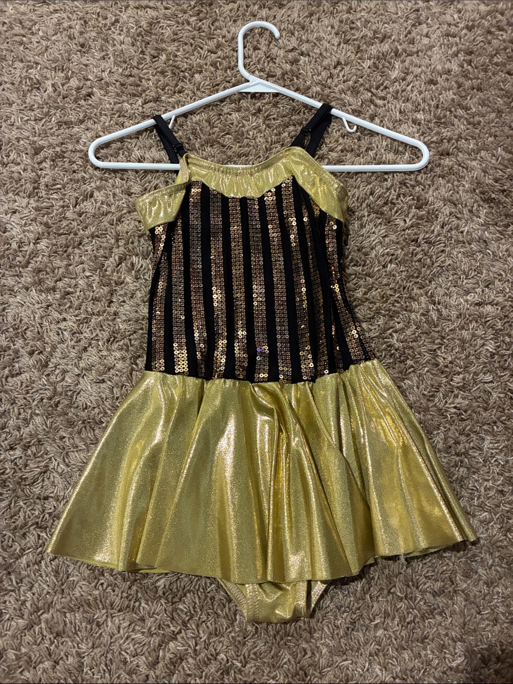 Kids gold and black skating / dance costume